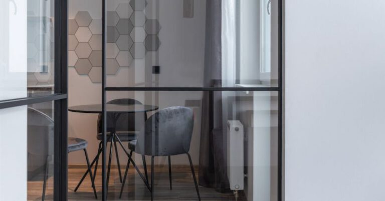 Smart Heating System - Room interior with glass wall at home